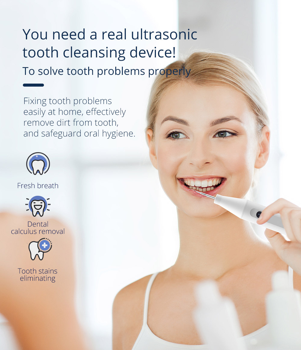 新款家用超声波洁牙仪去除牙结石烟渍牙齿洁牙器牙齿护理工具