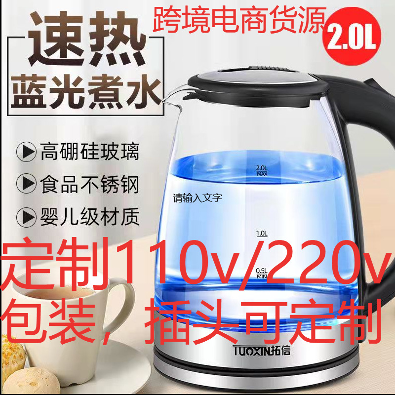 Kettle 110V American Standard Or 220V Southeast Asia Cross-Border E-Commerce Factory Kettle French Three Plug, Etc.