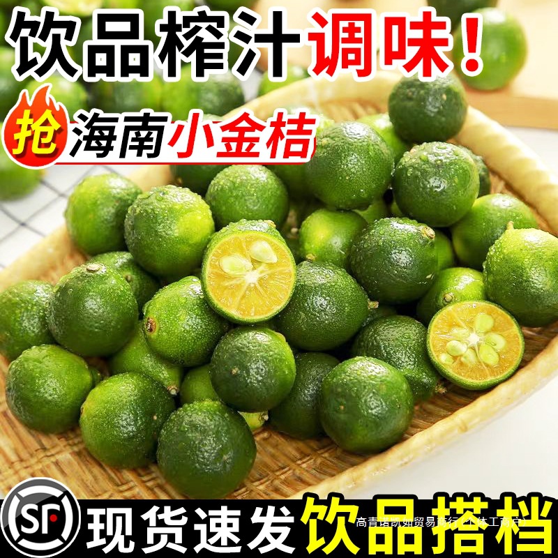 海南小青桔金桔新鲜青柠檬青柑皮薄应季当季水果柠檬新鲜5斤金橘