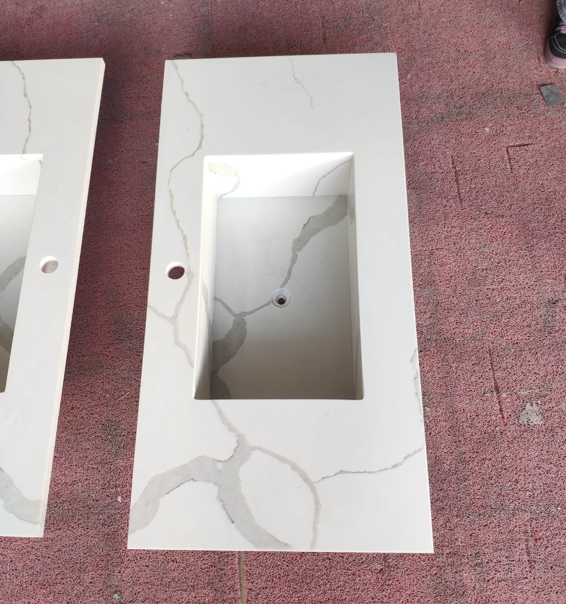 酒店家用洗手盆一体柜石英石