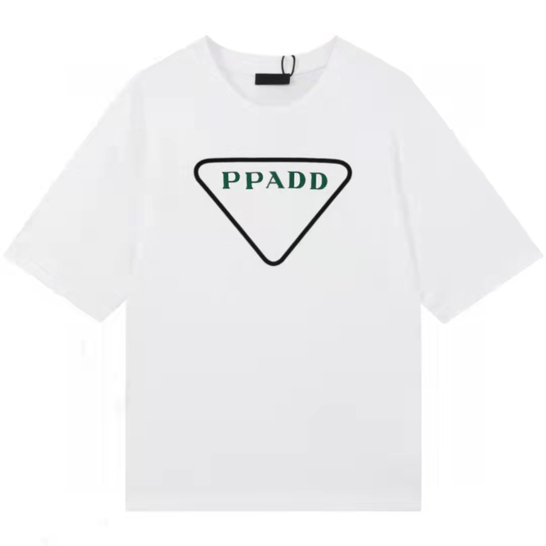 正确版过验版2022夏季新款p家三角字母版男女同款短袖t恤宽松版型
