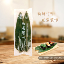 日式料理绿色天然寿司料理竹叶100枚保鲜粽叶摆盘装饰小原叶竹叶