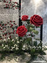 婚庆用大型玫瑰花立体户外路引红色纸花节日橱窗展示成品仿真鲜花