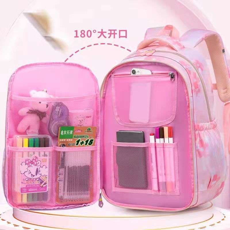 New Clow M Schoolbag Primary School Student Female Grade 1-3-6 Schoolbag Waterproof Large Capacity Junior High School Girl Backpack