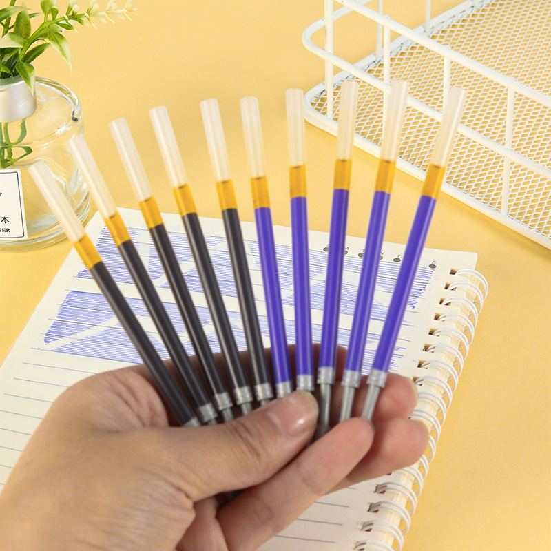 Large Capacity Push Erasable Erasable Refill Student Beating Erasable Pen Gel Ink Pen Refill Crystal Blue Black Mo Yi Xiao