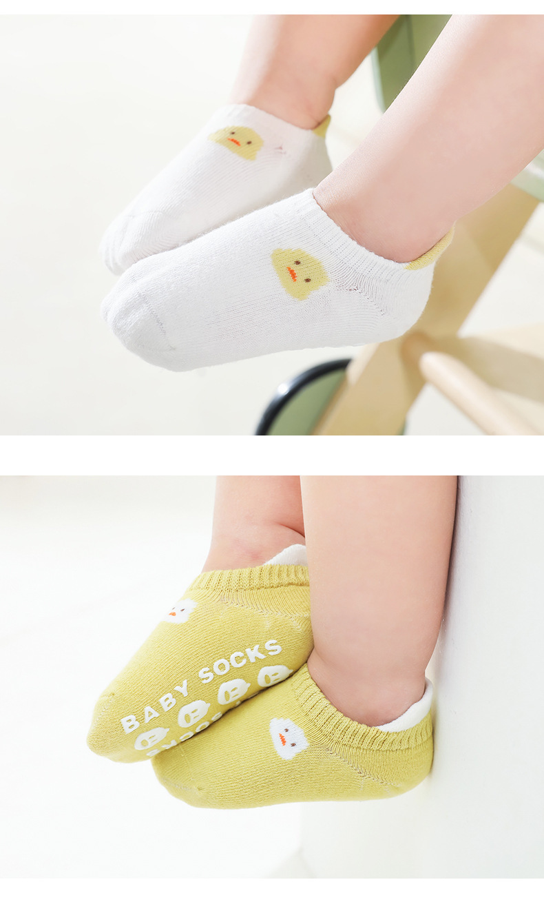夏季薄棉硅胶防滑宝宝地板袜韩版卡通男女儿童学步袜新生儿居家袜