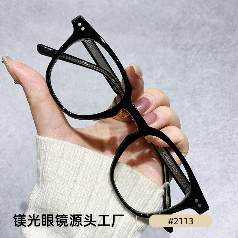 gm时尚平光镜透明眼镜框女素颜近视镜tr90防蓝光辐射黑框眼镜架男