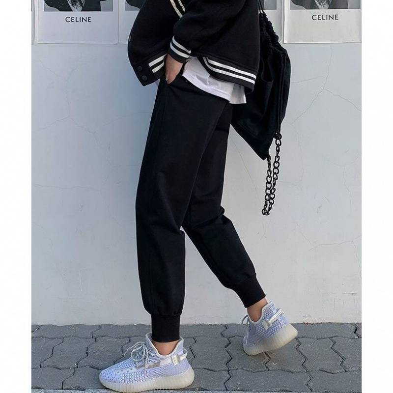 Retro Skinny Jeans Women's Hot Girl Spring and Autumn Double Buckle High Waist Slim Fit Straight Wide Leg Horseshoe Horn Long Pants