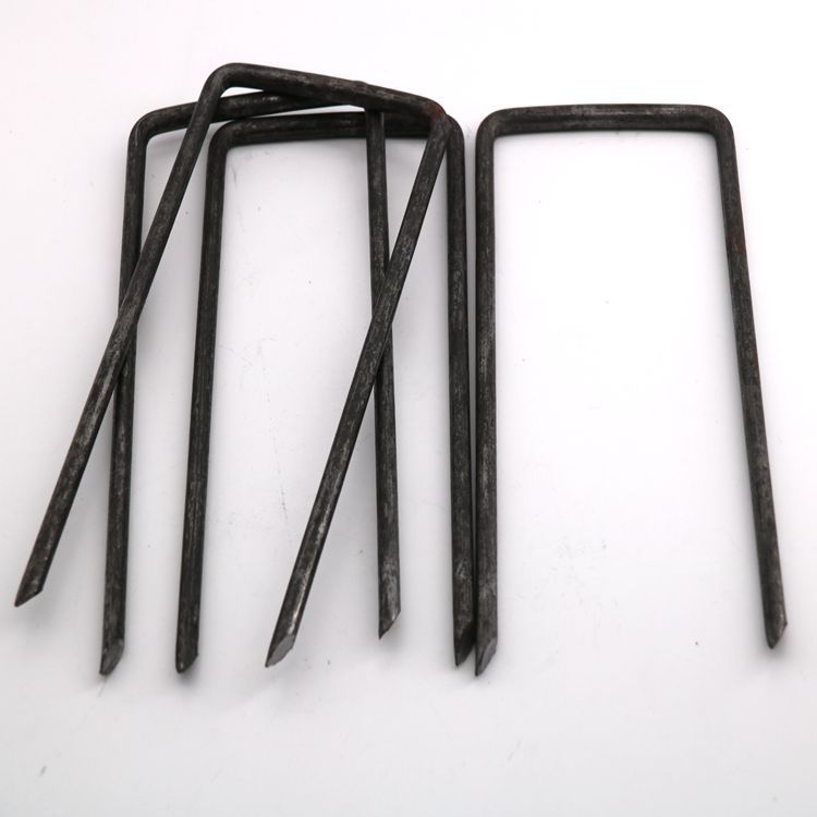 定做8mm粗圆钢u型地插 公路铁路工程钉 土工格室卡钉 防护网地钉
