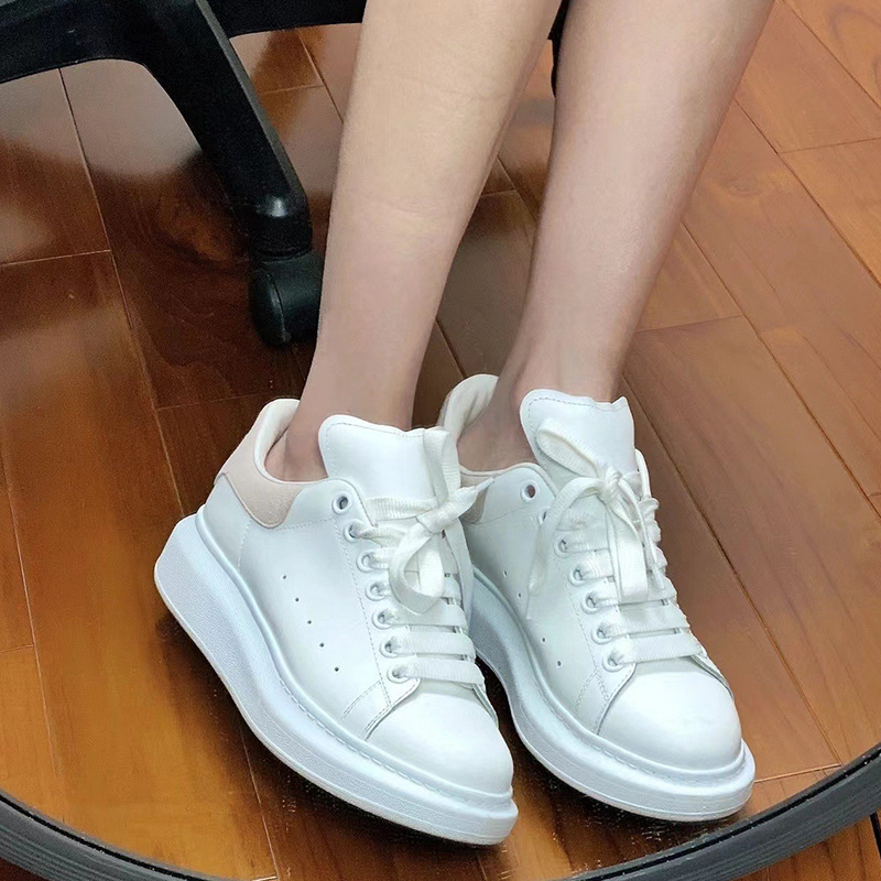 mcqorugg麦昆小白鞋女情侣内增高运动厚底鞋百搭潮流牛皮休闲板鞋