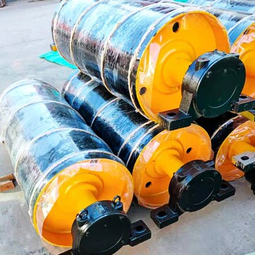 厂家鑫昌鑫改向滚筒包胶无动力滚筒主动滚筒橡胶输送机配件滚筒