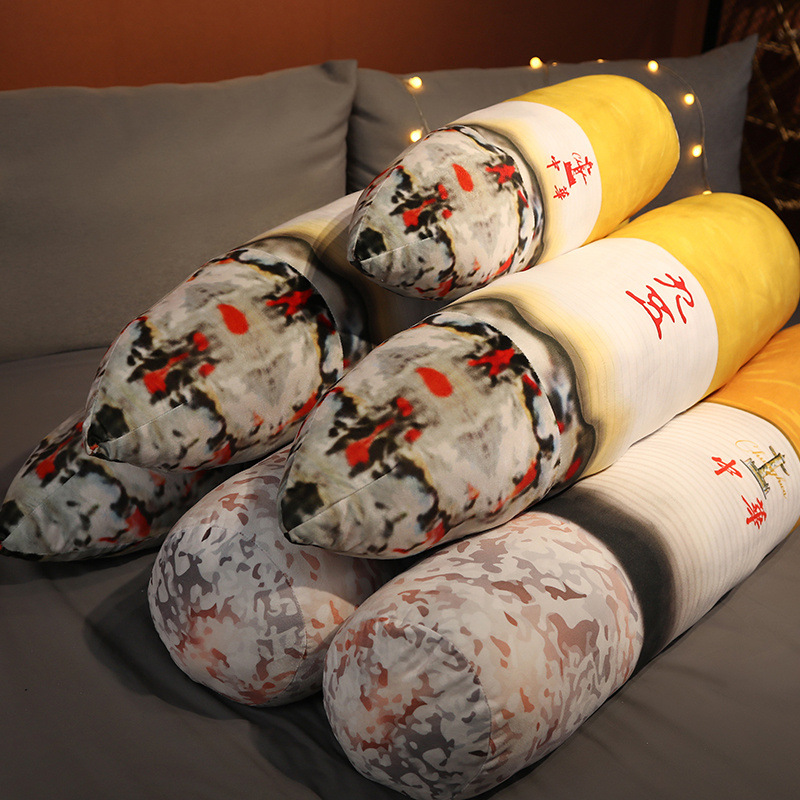 创意新款华子毛绒玩具抱枕创意搞笑香烟睡觉长条抱枕情人节礼物