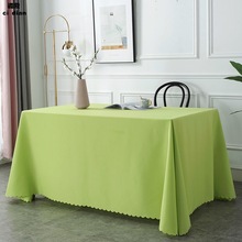 纯色加厚会议桌布布艺长方形办公展会墨绿色桌套签到地推桌布