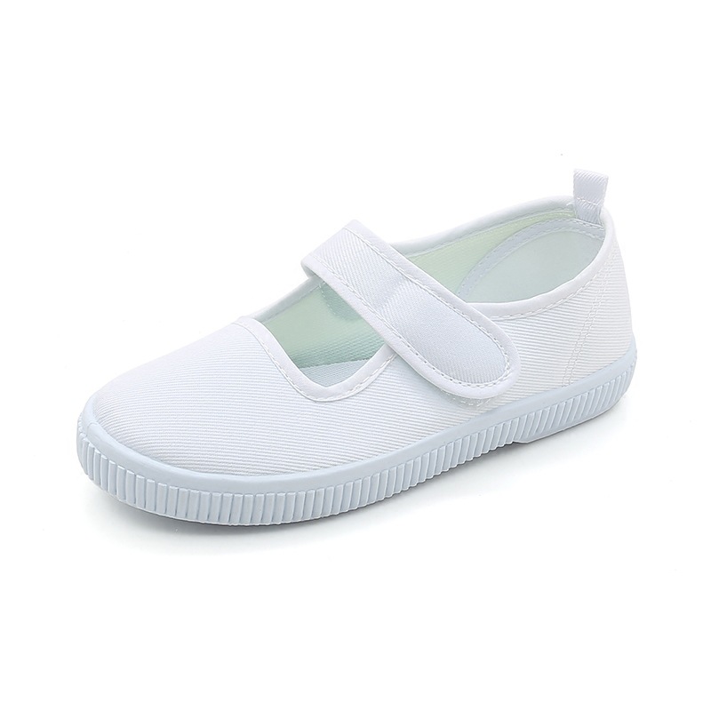 2023 Summer Low Top Solid Color Children's White Shoes Multi-Color Children's Shoes Soft Bottom Slip-on Kindergarten Canvas Shoes Wholesale