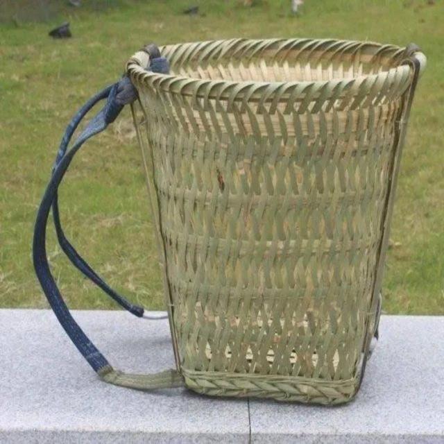 2021新品全竹背篼农用背草料采承重强竹筐四川收菜筐竹编背篓大号