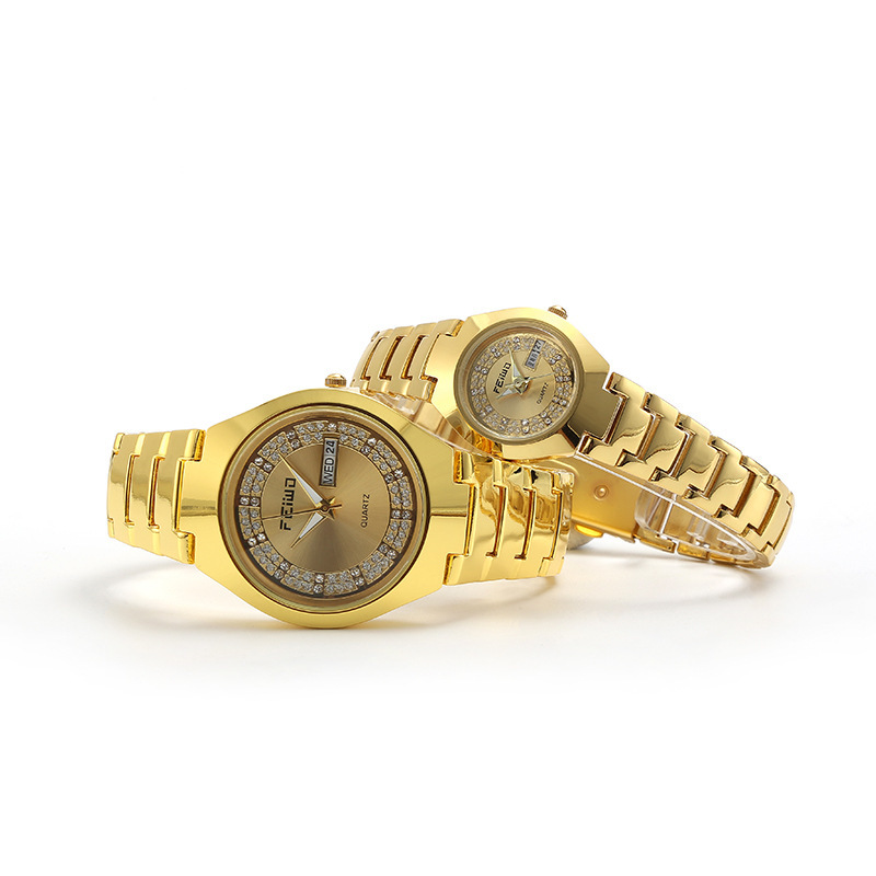 飞沃feiwo货源一件代发飞沃女表时尚双日历石英手表中学生手表-阿里巴