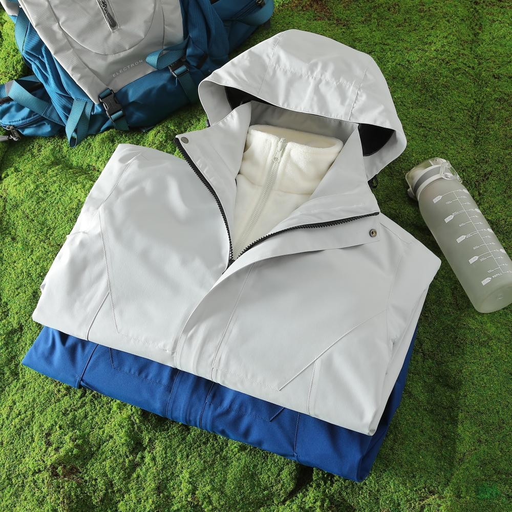 三合一冲锋衣风衣外套厚冬企业工作服短袖长袖工装做刺绣印logo