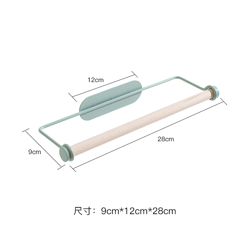 Kitchen Tissue Towel Rack Iron Hanging Rack Oil-Absorbing Sheets Plastic Wrap Storage Rack Punch-Free Lazy Rag Roll Stand