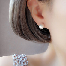 银针耳钉女小众设计感2022年新款潮气质拉丝适合短发圆脸耳环高级