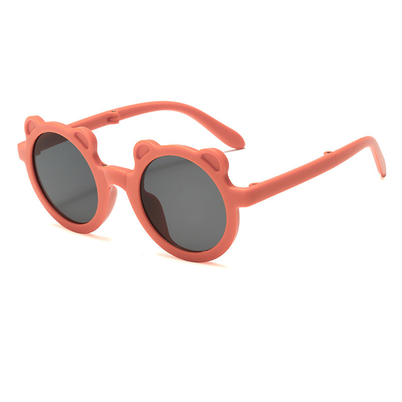 New Folding Bear Glasses Kids Sunglasses Sunglasses Fashion Boy Baby Sun-Shade Glasses Glasses Sun Protection Sunshade