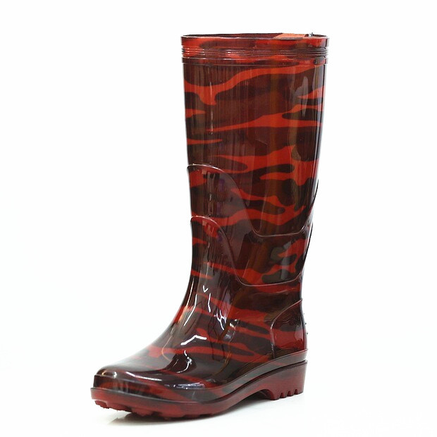 Customized Camouflage Knee-High Rain Boots Men's Long Rain Boots Foreign Trade Rain Shoes Construction Site Non-Slip Wear-Resistant Labor Protection Rubber Shoes Cross-Border