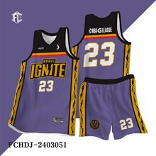 新款G联赛点燃队篮球服套装全身数码印定制训练比赛服