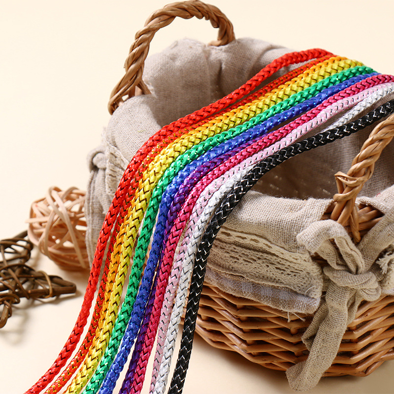 厂家直销多色韩式花式钩针pp绳子 高速针通丙纶绳 礼品袋包装
