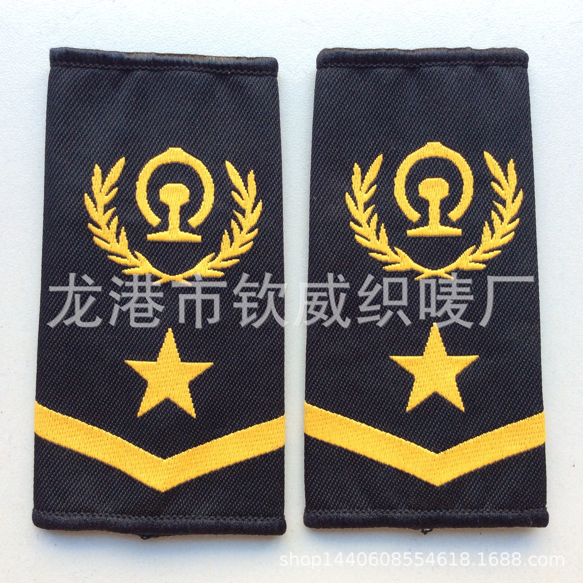钦威织唛标志 铁路软肩章 高铁硬肩章 动车学生肩章