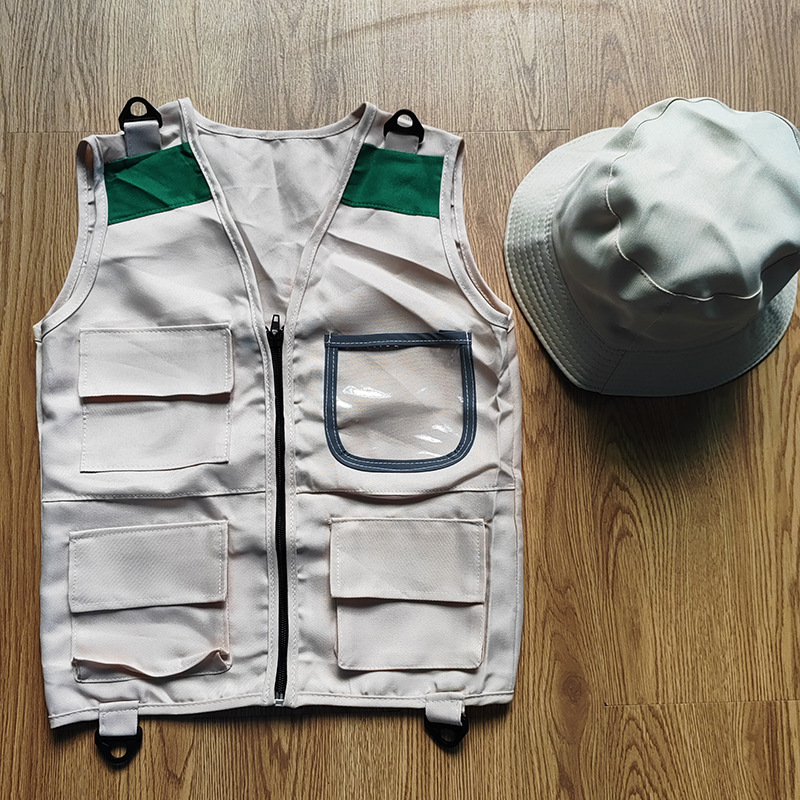 儿童过家家探险衣服角色扮演户外探险家马甲帽子节日表演装扮套装