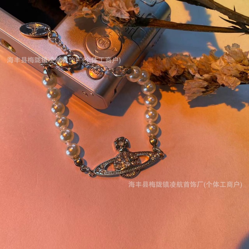 High Version Weiwei'an Xiempress Saturn Pearl Necklace Classic Women's European and American All-Matching Clavicle Chain One Piece Dropshipping