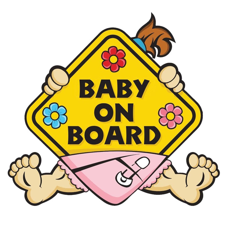 baby on board车贴 婴儿宝宝警示贴 反光英文宝宝在车里贴纸