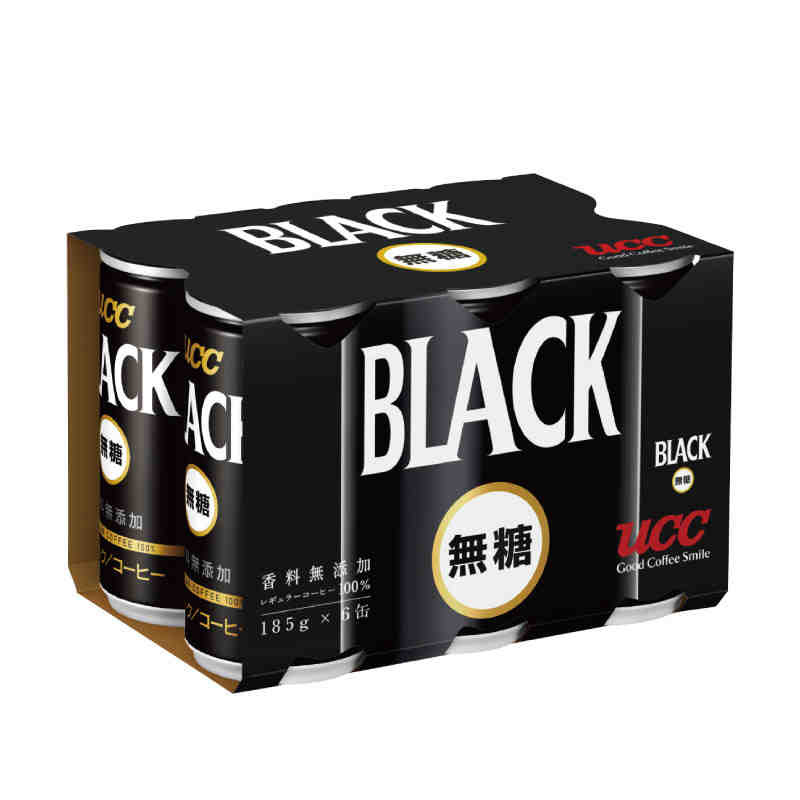 日本进口ucc优诗诗瓶装黑咖啡悠诗诗无蔗糖即饮咖啡185g
