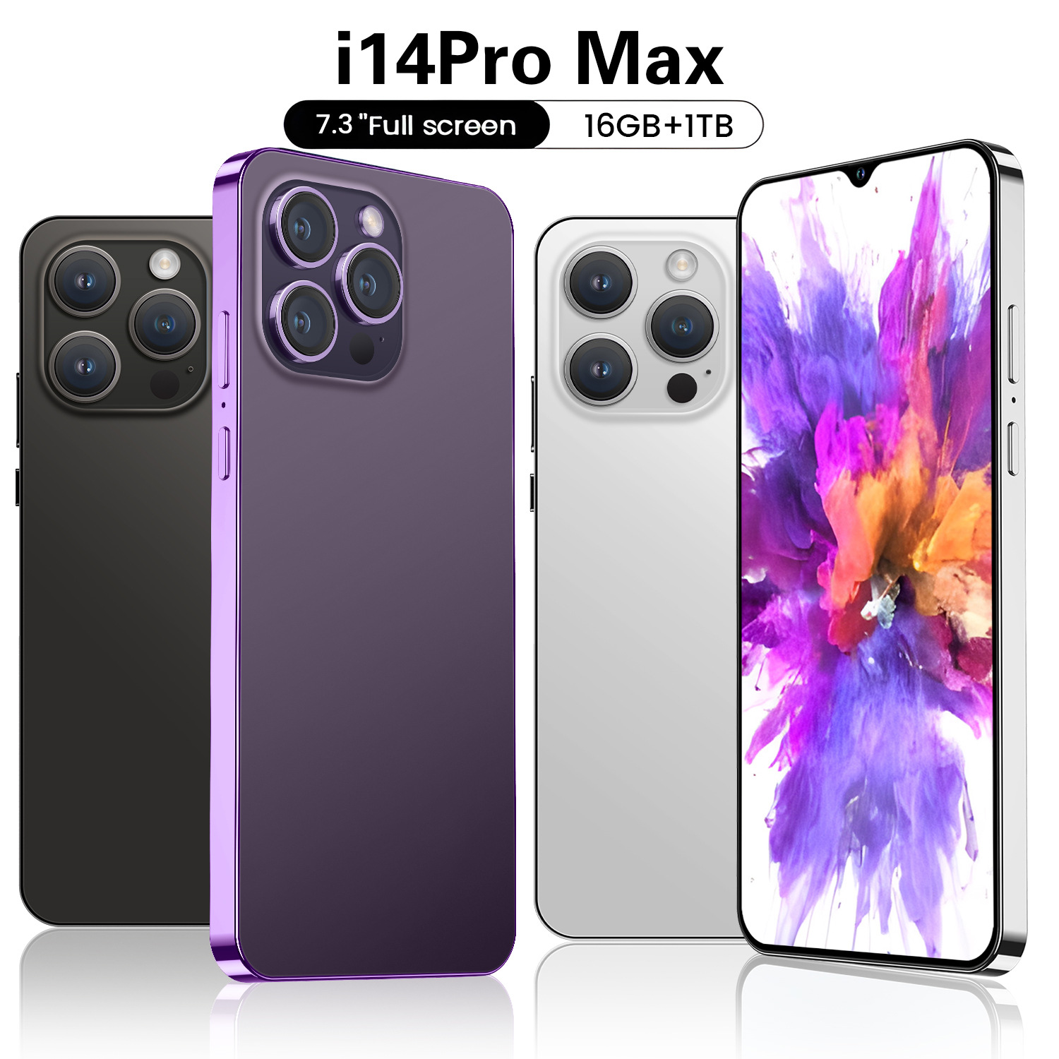 新款i14Pro Max 跨境手机 3+32GB内存 智能手机7.3英寸大屏4G手机