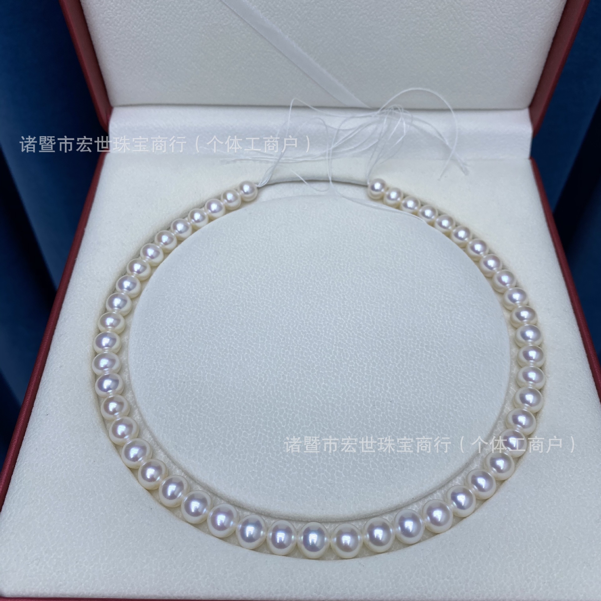 天然淡水珍珠项链9-10mm爱迪生珍珠项链正圆无暇妈妈链礼物诸暨