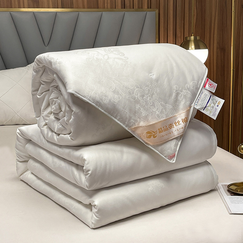 a类全棉100%蚕丝被空调被春秋被手工定位被芯结婚被子冬被子母被