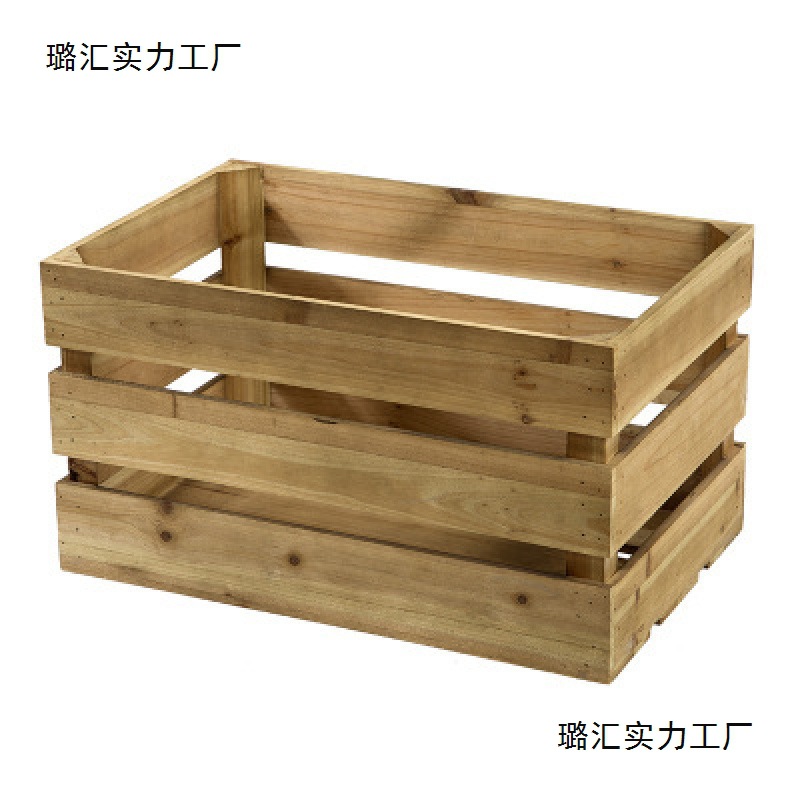收纳筐木框箱实红酒户外大小装饰市堆头子陈列水果展示一件批发热