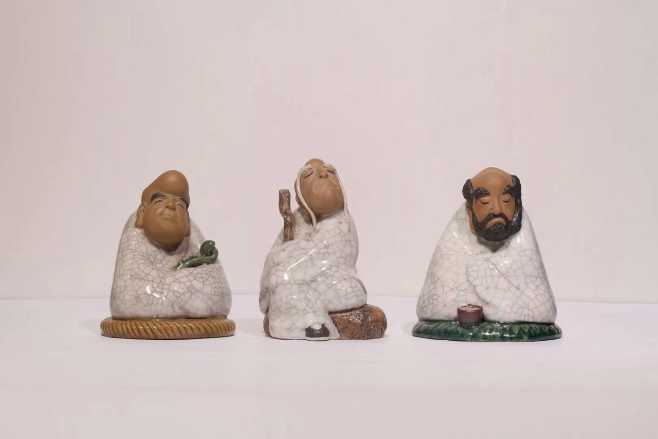 十八罗汉石湾陶瓷人物工艺品家居装饰摆件收藏品工艺美术大师作品