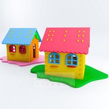 儿童智力玩具彩色EVA泡棉拼图早教益智海绵EVA立体贴画DIY材料包