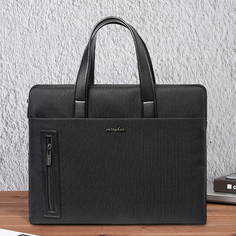 手提文件袋a4拉链袋公文包男女士商务办公人大政协开会包会议袋印