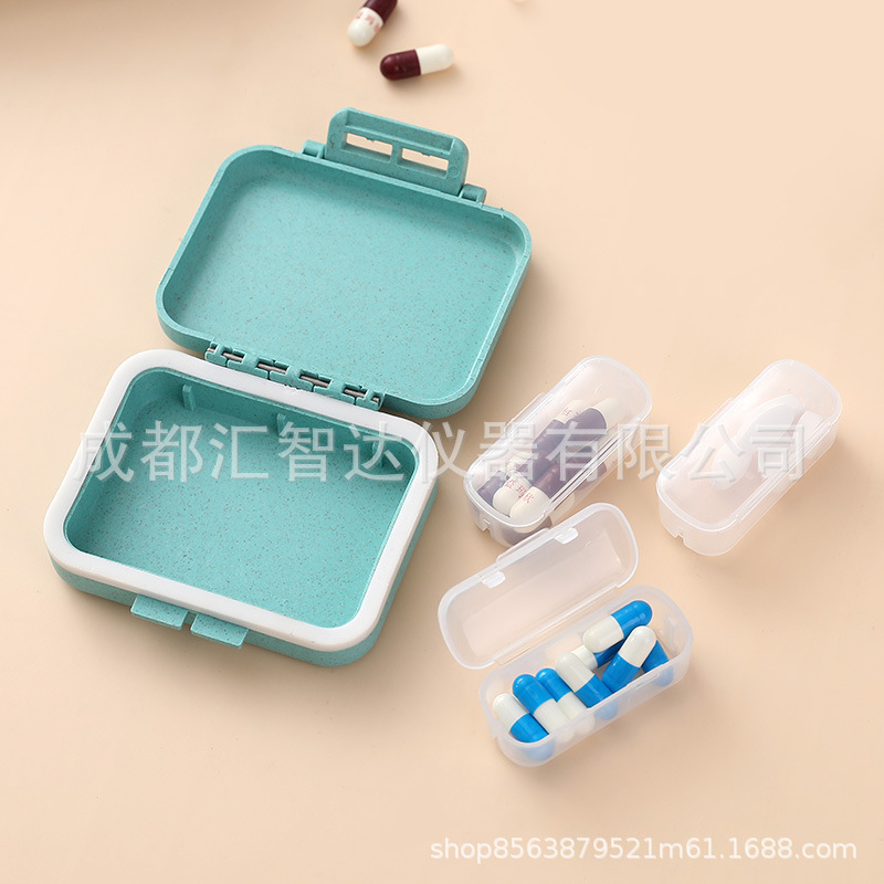 Portable 3-Grid Double Sealed Pill Box Pill Storage Box Double-Layer Sealed Medicine Sub-Packaging Medicine Kit Wholesale