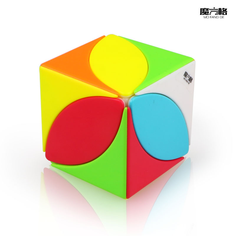 奇艺魔方格枫叶魔方六色叶子异形幼儿园初学者入门益智力早教玩具