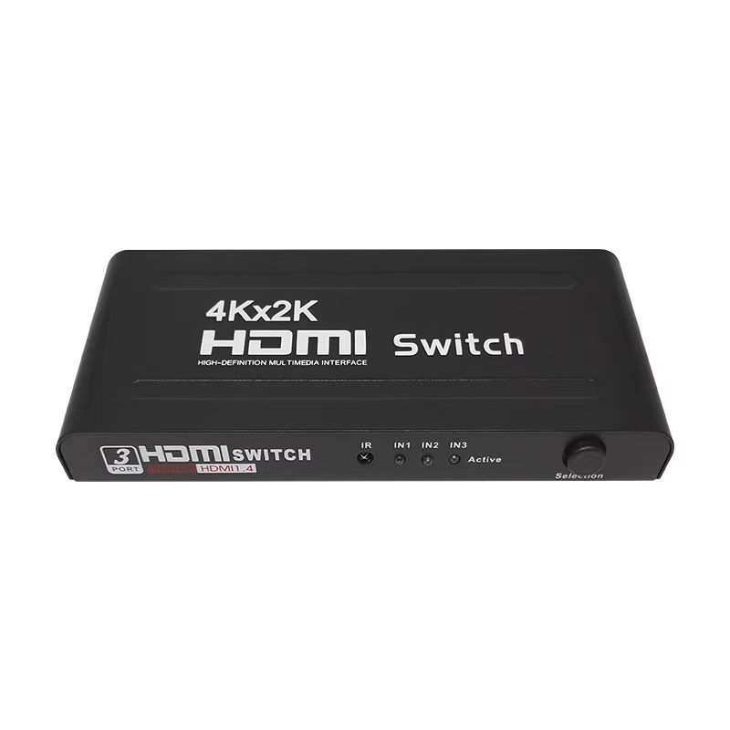 hdmi切换器3进1出4k*2K带遥控高清三切一HDMI切换器投影视频共享