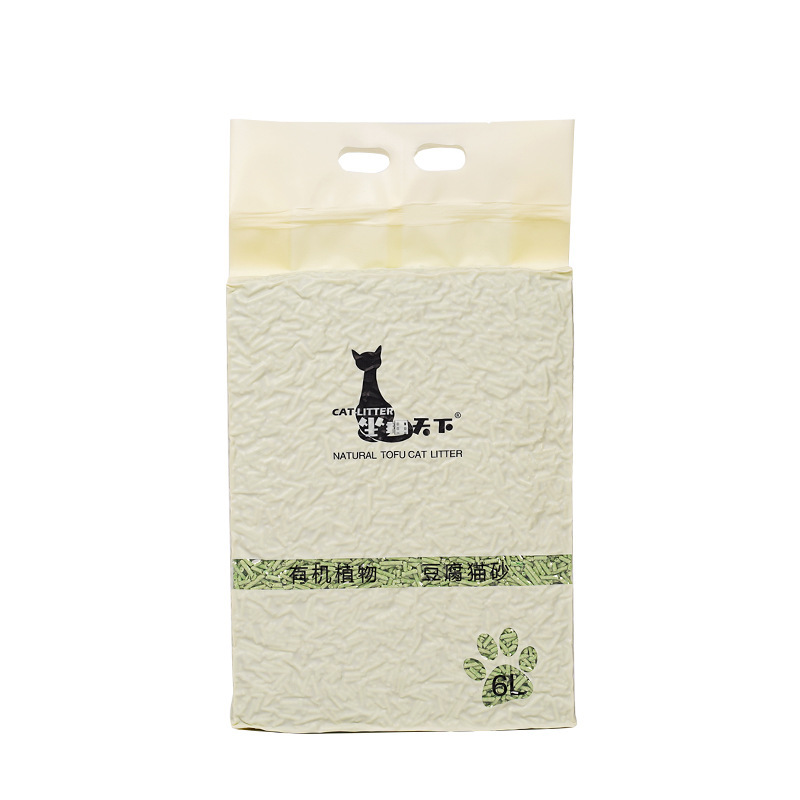 Tofu Cat Litter 6L Deodorant Dust-Free Green Tea Tofu Sand Cat Supplies Activated Carbon Cat Sand Group Quick Flush Toilet