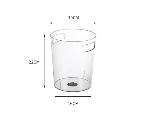 Pet Transparent Trash Can Ins Wind Simple Desktop Trash Can Open without Lid Portable Wastebasket