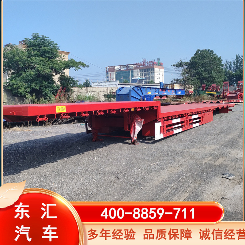 购销二手13米75挖掘机半挂车 17米5低平板半挂车 出口平板半挂车