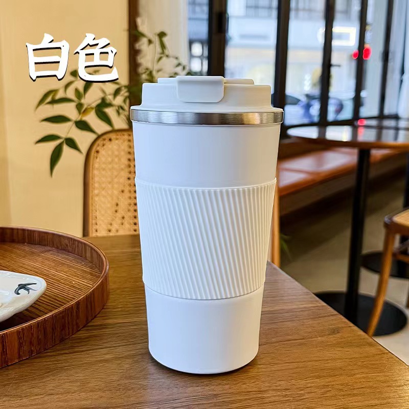 Cross-Border Simple Stainless Steel Car Coffee Cup Business Portable Vacuum Portable Cup Office Direct Drink Vacuum Cup in Stock