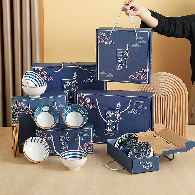 Good-looking Japanese Style Tableware Tableware Gift Set Household Combination Tableware Wholesale Ceramic Tableware