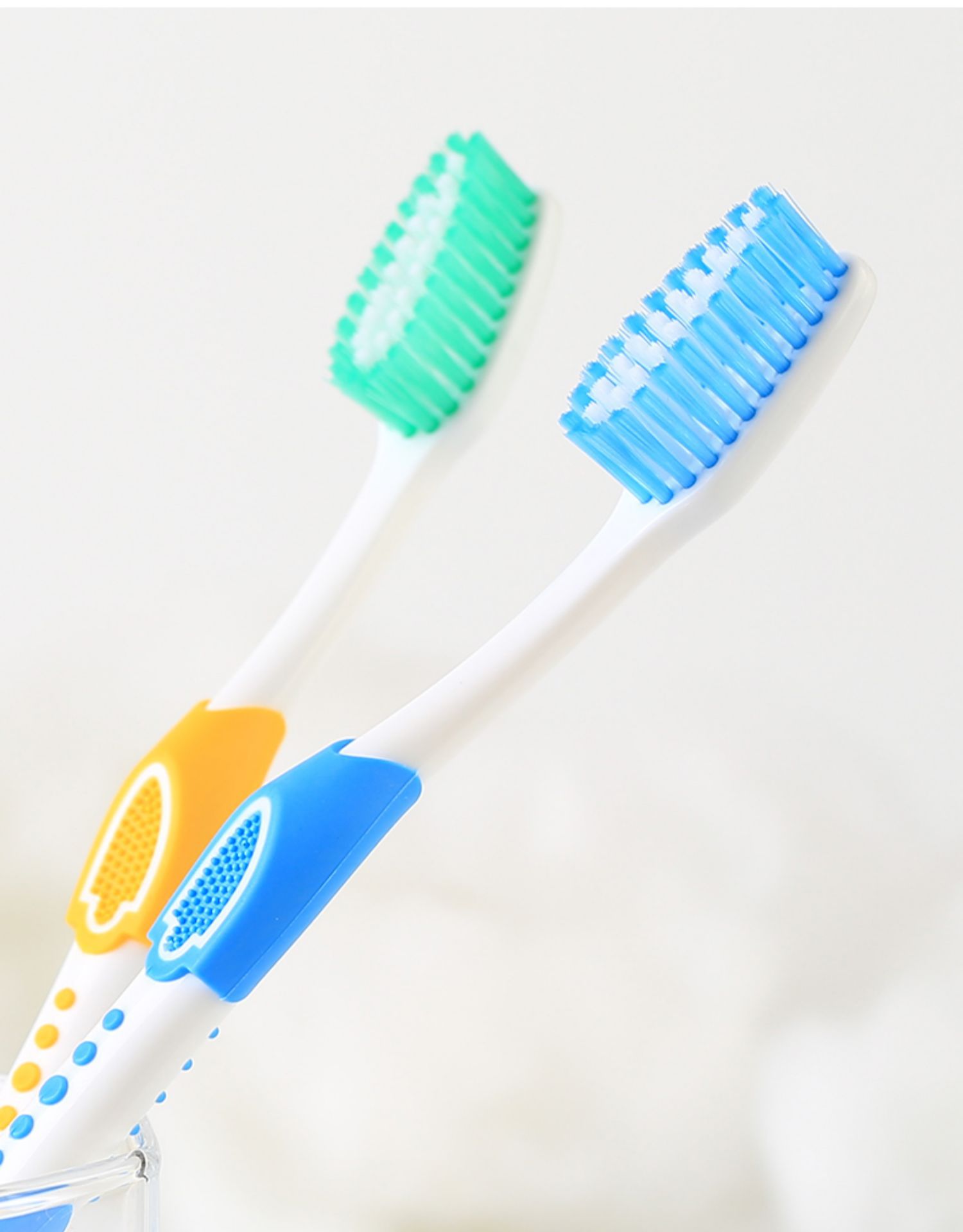 三笑可洁可净k323中软毛成人牙刷中硬毛手动家用清洁5支装家庭装