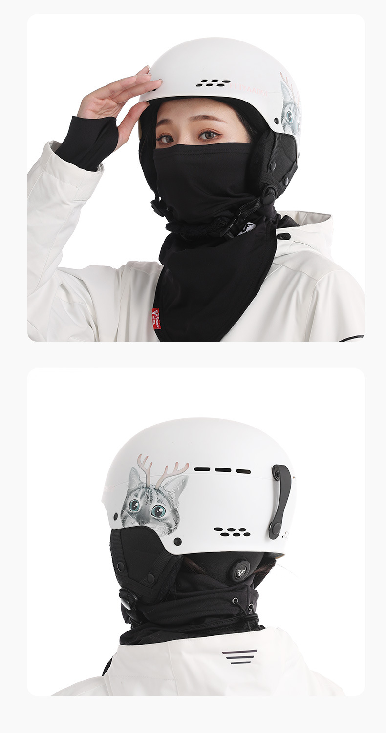 单板滑雪头盔男雪盔儿童滑雪帽专业全盔女软盔镜一体装备套装双板