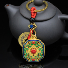 中式传统钥匙扣饰品包挂饰直播地摊代发铜钱算盘葫芦手工